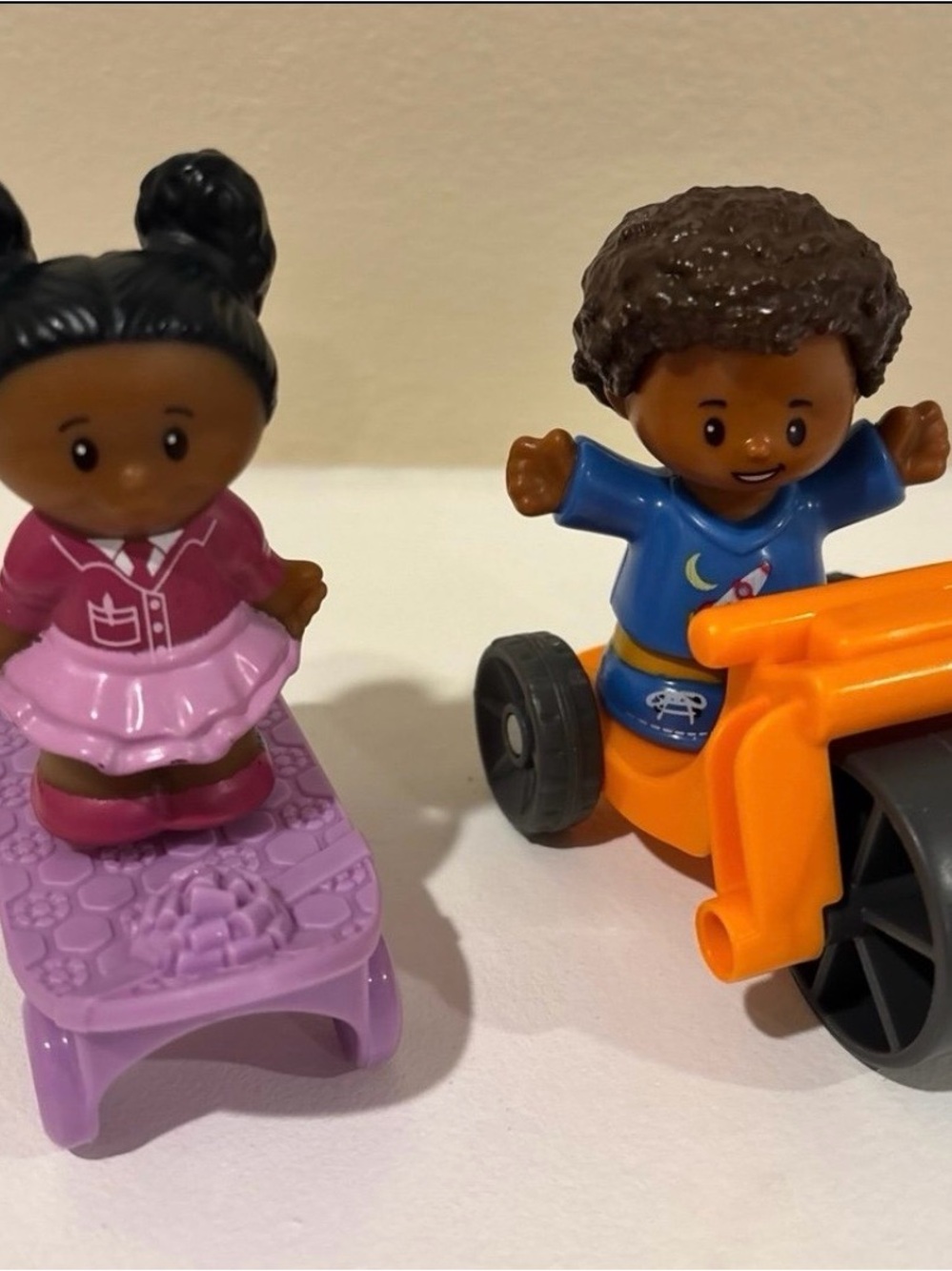 Fisher-Price Pink and Orange Little People Figurine Set